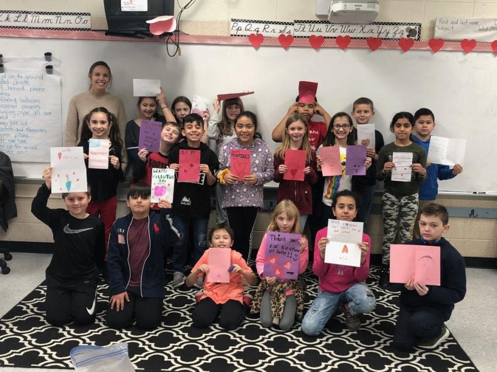 Congressman kim joins students to deliver valentines day cards to veterans