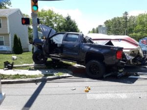 Five Treated for Minor Injuries in Truck vs. Truck vs. Boat Crash