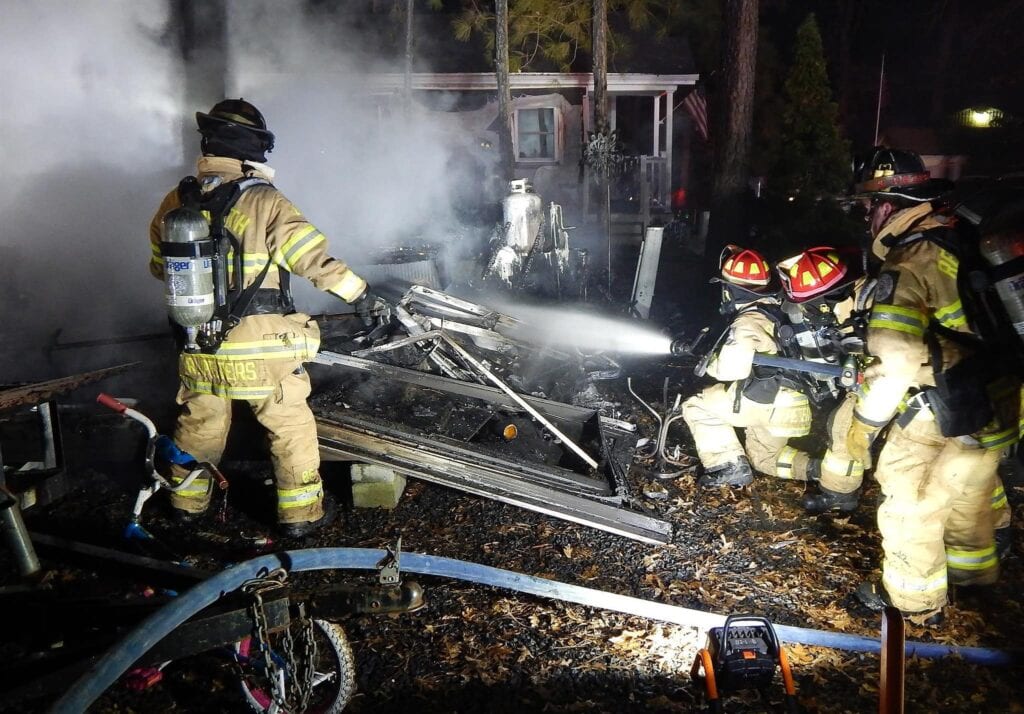 Rehoboth Beach firefighters battle early morning blaze at Big Oaks Campground
