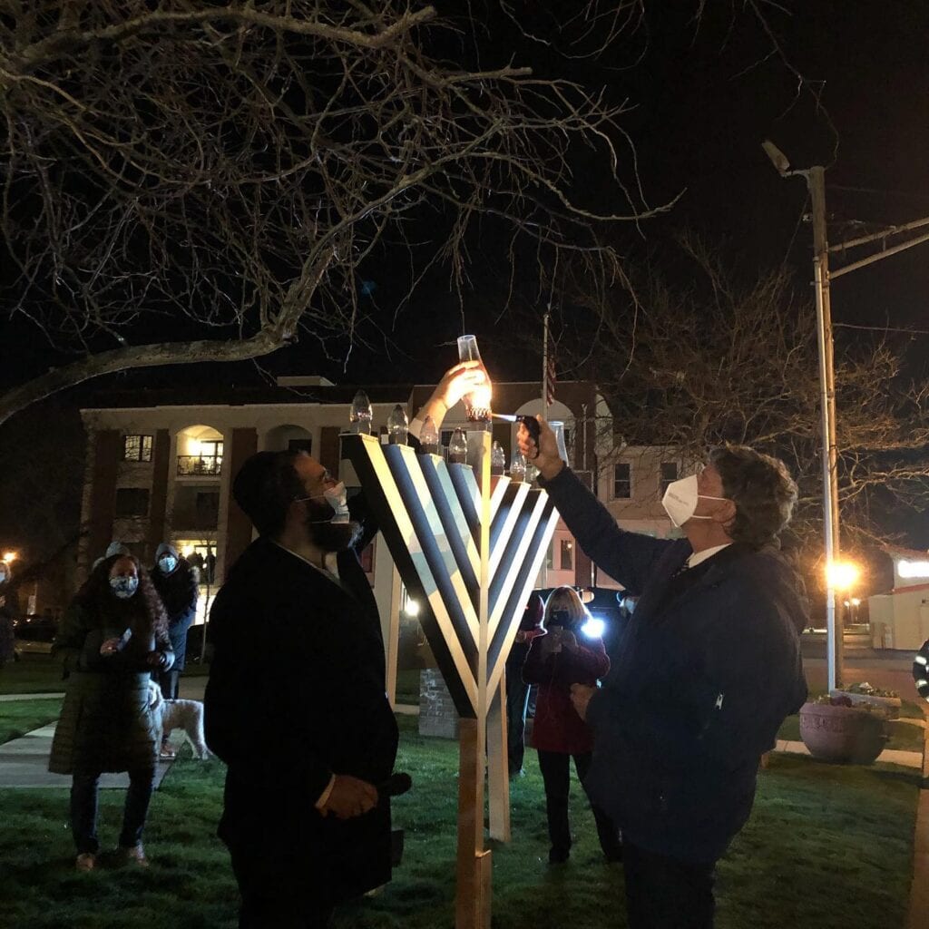 Long Branch welcomes Hanukkah with city menorah lighting