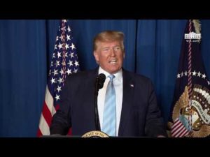 President trump delivers a statement on iran