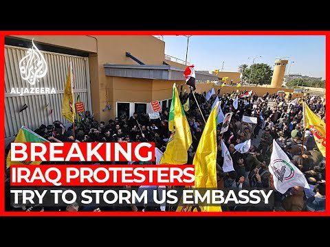World News: Hundreds of Iraqi mourners try to storm US Embassy in Baghdad