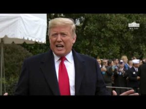 President trump delivers remarks upon departure