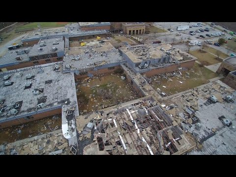 AP: Drone video of South Carolina tornado damage