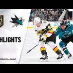 NHL Highlights | Golden Knights @ Sharks 12/22/19