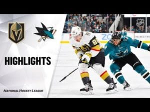 NHL Highlights | Golden Knights @ Sharks 12/22/19