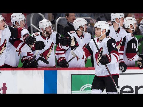 Hall snipes home a beauty for his first goal as a Coyote