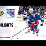 NHL Highlights | Ducks @ Rangers 12/22/19