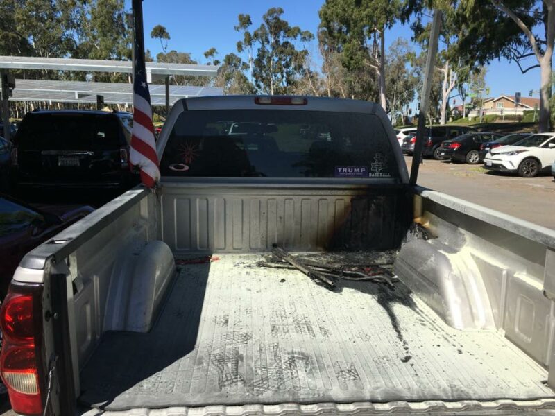Leftist Radical Arrested After Setting Fire to High School Trump Supporter's Pickup Truck