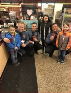 Valentine's day coffee with cops generates smiles, connections in lacey