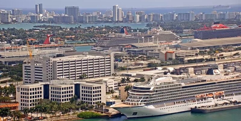Cruise Industry Shut Down as Empty Ships Line the Port of Miami