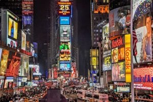 Photos of empty times square in new york city going viral