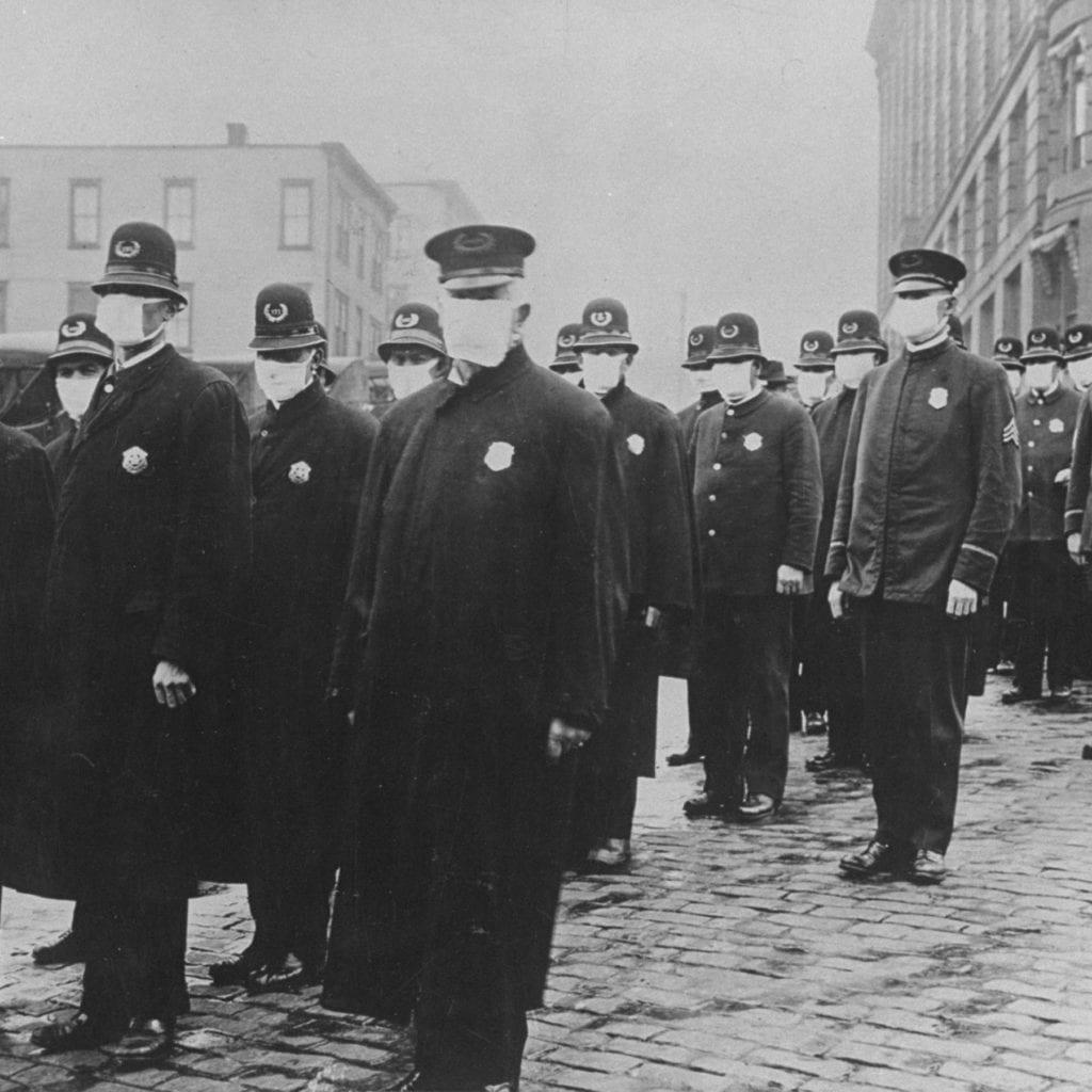 Photos from the 1918 spanish flu pandemic - photo licensed by shore news network.
