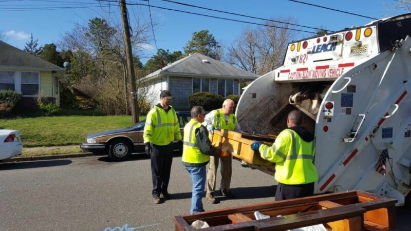 Photo Op of the Day: Toms River Mayor Mo Hill Takes Out the Trash