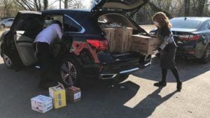 Orthodox community delivers large donation to help hispanic families in need in lakewood