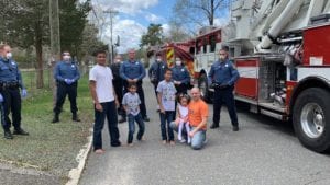 Jackson police and firefighters delivering birthday smiles during covid-19