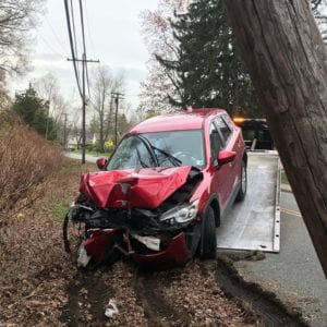 New jersey man crashes car into pole, passed out from n95 mask - photo licensed by shore news network.