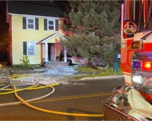 Fire in lakewood home after car crashed through the wall