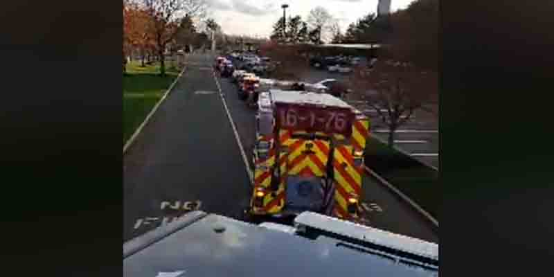 First Responders from Freehold Pay Tribute to Centra State Medical Workers