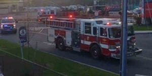 Toms river fire companies, first responders give hospital workers at community medical center heroes tribute