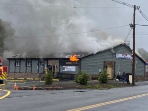 Alba's pub in lakehurst severely damaged in morning fire