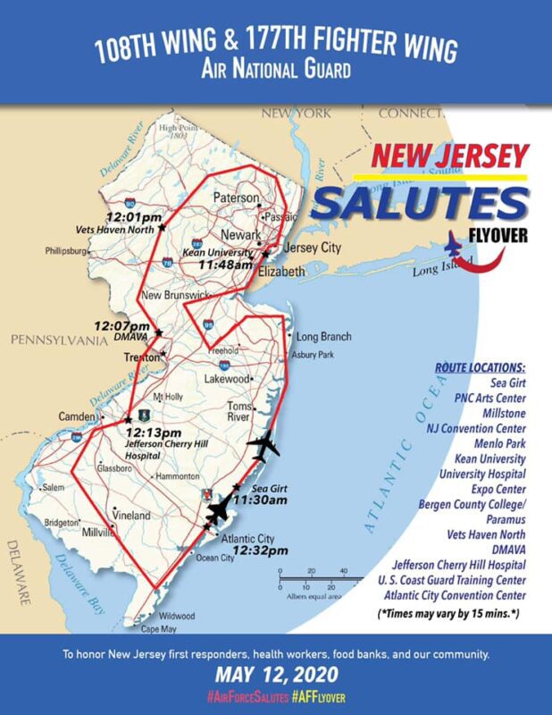 When and where to see today's military flight over nj to honor front line workers When and where to see today's military flight over nj to honor front line workers