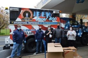 Union workers donate $25,000 in supplies to shore area hospitals