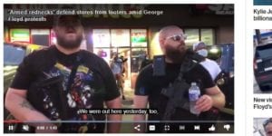 Ny post reports "armed rednecks" defend businesses; cut out armed black men also defending businesses with them