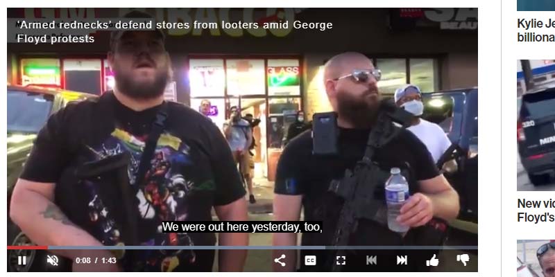 NY Post Reports "Armed Rednecks" Defend Businesses; Cut Out Armed Black Men Also Defending Businesses with Them