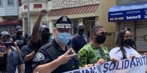 In camden, new jersey, police officers marched peacefully with protesters, even bbq'd together