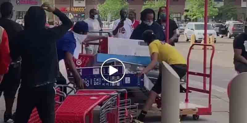 Minneapolis Residents Loot Target, Burn Affordable Housing Project, Steal TV's to Protest Death of George Floyd