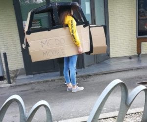 She wanted mcdonalds, but didn't have a car