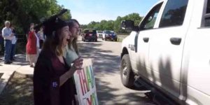 Police have drive by parade for fallen officer's daughters