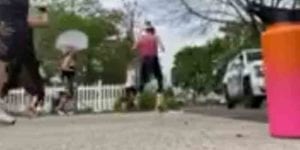 Watch: new jersey police shut down outside, driveway workout