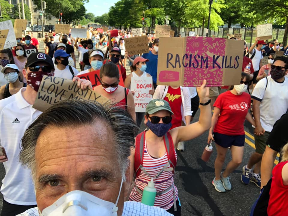 Mitt Romney Joins D.C. Black Lives Matter March