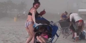 Passing storm last week sandblasts beachgoers