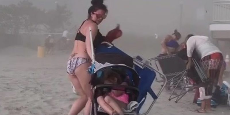 Passing Storm Last Week Sandblasts Beachgoers