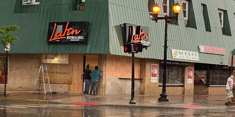 Downtown Lakewood Business Owners Board Up Storefronts Ahead of BLM Protest