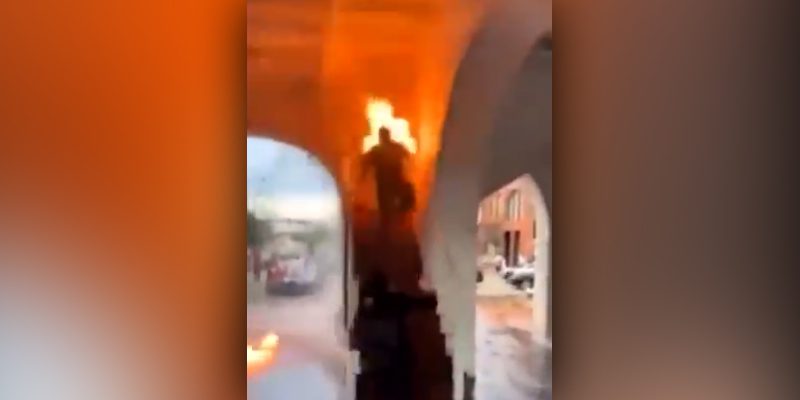 NC Rioter Accidentally Sets Himself on Fire Instead of Building