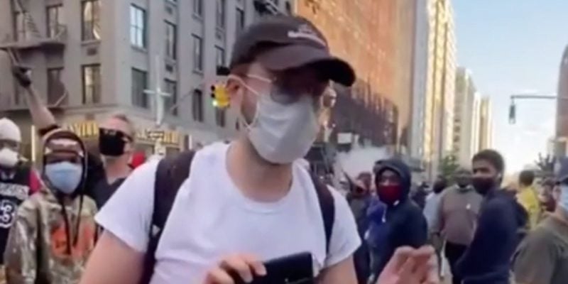 Protesters Call Out White Agitator At George Floyd Rally