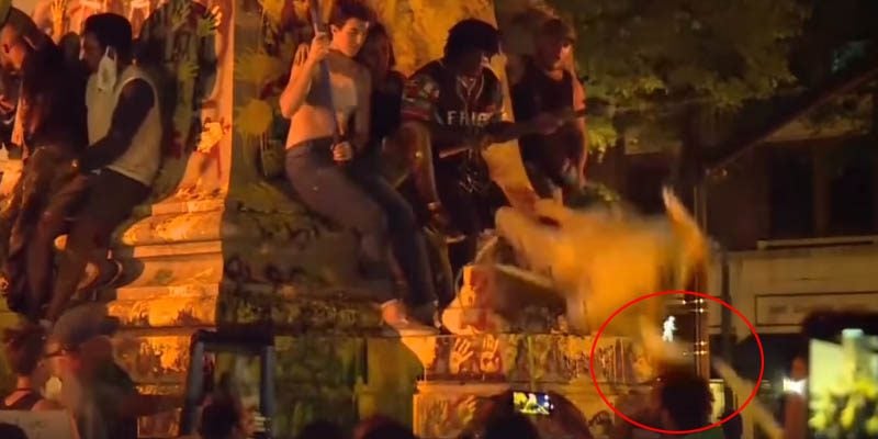 BLM Protester in Coma After Statue Falls on His Head
