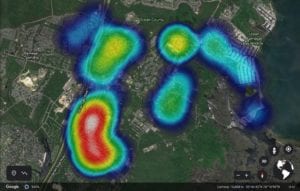 Police department uses heat maps to show areas with the most illegal fireworks activity on 4th of july weekend