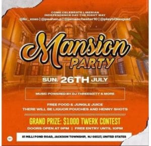 Jackson "mansion party" included free food, jungle juice and $1,000 twerk contest