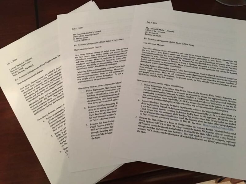 NJ's 2A Groups Send Unified Message-Demanding Accountability in Firearms Permitting, Elimination of State Middle-Man for NICS!