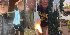 There's now a "burn the mask" challenge