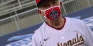 Fauci on being unmasked at baseball game, i was drinking water