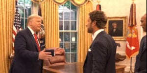 Bar stool sports' dave portnoy, el presidente interviews the president, donald j. Trump
