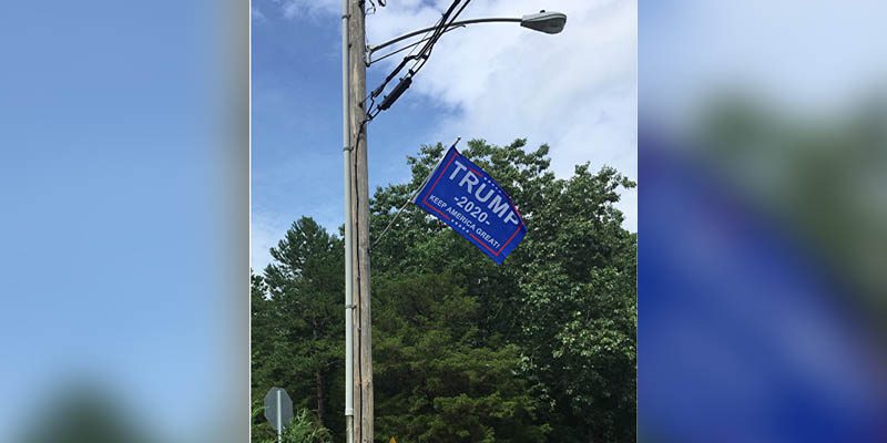 Trump Flag on Utility Pole in Jackson Stirs Strong Emotions Among Neighbors