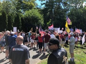 New jersey patriots march on murphy's house to protest mail-in ballot election