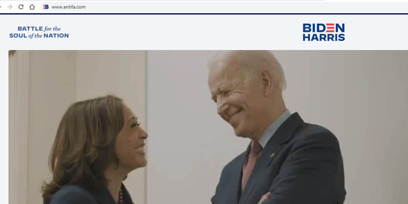 Why Is Antifa.Com Redirecting to Joe Biden's Presidential Campaign Website?
